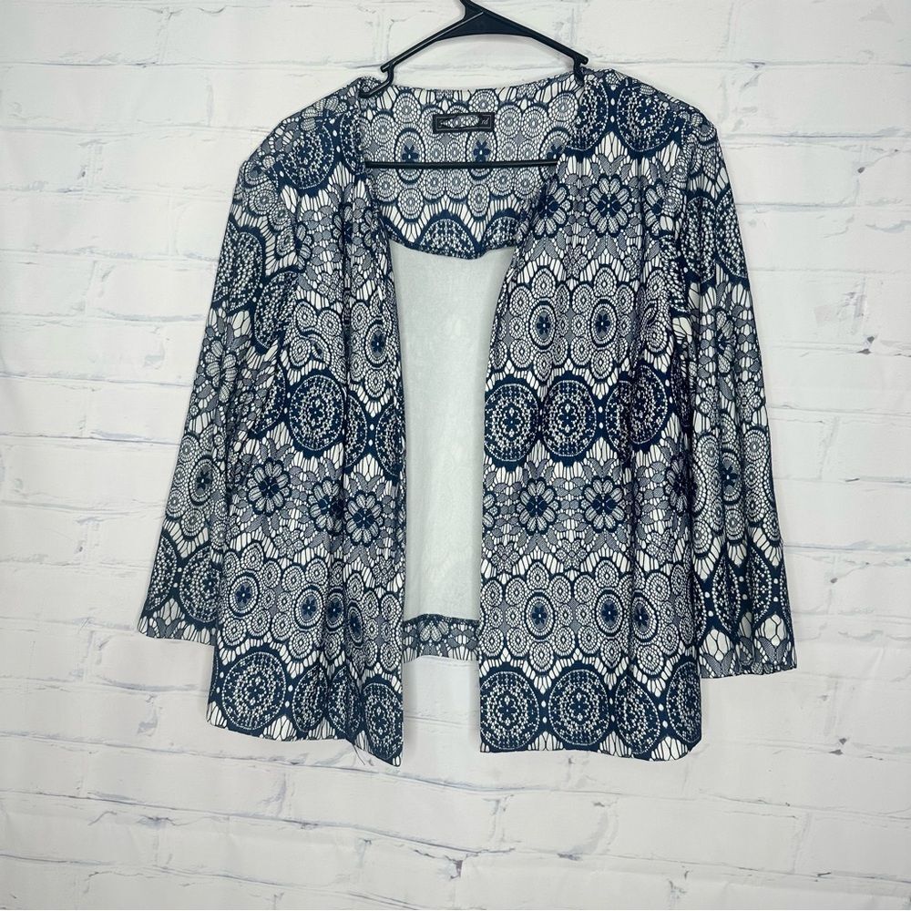 Jessica Howard large blue & white‎ jacket
